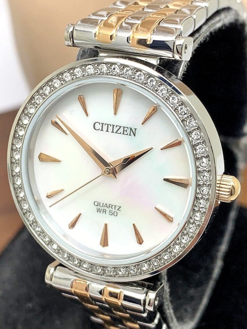 Citizen Womens Watch ER0216-67D Quartz White Mother of Pearl Dial Two Tone Steel